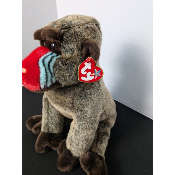 Ty Beanie Baby 2001 Cheeks The Seated Baboon - Picture 3 of 12